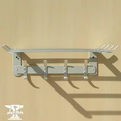 رخت آویز حمام دیواری مدل دنیز آلمینیوم