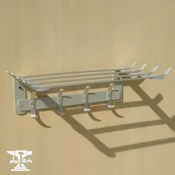 رخت آویز حمام دیواری مدل دنیز آلمینیوم