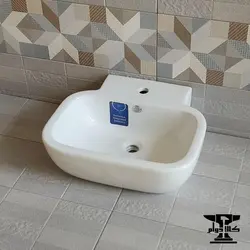 روشویی سرامیکی خارجی کد 44 | طول 54 سانتیمتر