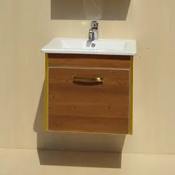 روشویی کابینتی LC50 | با روکش آنتیک چام و عرض 50