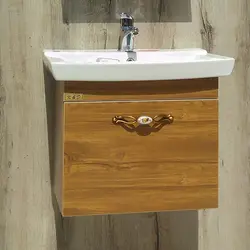 روشویی کابینتی آسپن طرح چوب | عرض 60 سانتیمتر