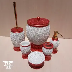 ست سرویس بهداشتی رزینی مدل بوستان | 6 پارچه