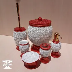 ست سرویس بهداشتی رزینی مدل بوستان | 6 پارچه