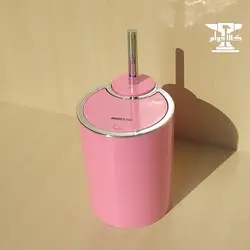 سطل و برس صورتی دستشویی مدل برزیل | برند بریسو دیزاین