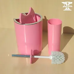 سطل و برس صورتی دستشویی مدل برزیل | برند بریسو دیزاین