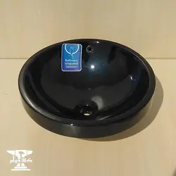 روشویی گرد خارجی مشکی | روسنگی خارجی با قطر 45.5 سانتیمتر