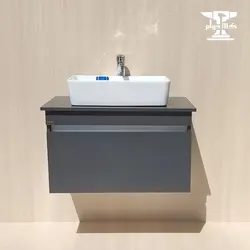 روشویی کابینتی لیزانو صفحه دار با سنگ خارجی