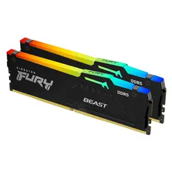 رم کامپیوتر کینگستون Kingston Fury Beast RGB 32GB (2×16GB) DDR5 5200MHz CL40 | کالاهمراه