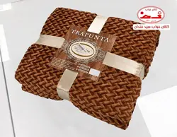 پتو دونفره تراپونتا قهوه ای