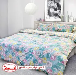 لحاف و روبالشی دو نفره گل گلی