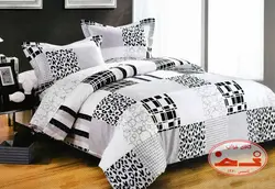 ست کاور لحاف دو نفره خارجی - شطرنجی