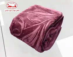 پتو یک نفره نرمینه - نگین بنفش روشن