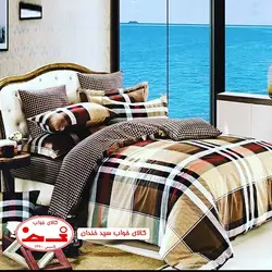 سرویس ملحفه دونفره چهارخونه 2