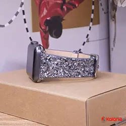 بند چرمی ساعت هوشمند Apple Watch 44mm مدل Shiny Bling