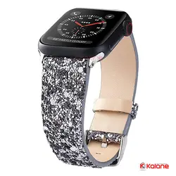 بند چرمی ساعت هوشمند Apple Watch 8 41mm مدل Shiny Bling