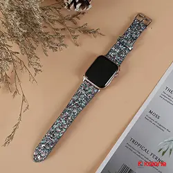 بند چرمی ساعت هوشمند Apple Watch 8 41mm مدل Shiny Bling