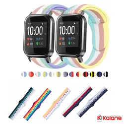 بند سیلیکونی ساعت هوشمند Xiaomi Haylou LS02 مدل رنگین کمان - لوازم جانبی شیائومی