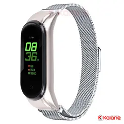 بند ساعت هوشمند Xiaomi Mi Band 4 مدل استیل حصیری - خرید لوازم جانبی ساعت شیائومی