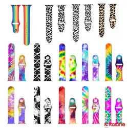 بند سیلیکونی طرح دار ساعت هوشمند Apple Watch 38/40mm - بند سیلیکونی ساعت اپل واچ