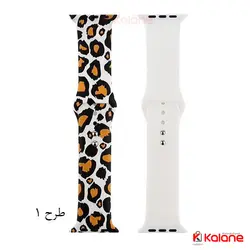 بند سیلیکونی طرح دار ساعت هوشمند Apple Watch 38/40mm - بند سیلیکونی ساعت اپل واچ