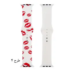 بند سیلیکونی طرح دار ساعت هوشمند Apple Watch 38/40mm - بند سیلیکونی ساعت اپل واچ