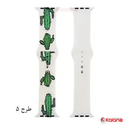 بند سیلیکونی طرح دار ساعت هوشمند Apple Watch 38/40mm - بند سیلیکونی ساعت اپل واچ
