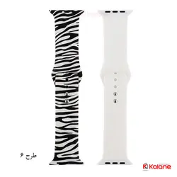بند سیلیکونی طرح دار ساعت هوشمند Apple Watch 38/40mm - بند سیلیکونی ساعت اپل واچ