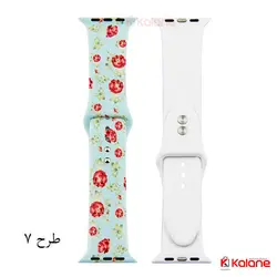بند سیلیکونی طرح دار ساعت هوشمند Apple Watch 38/40mm - بند سیلیکونی ساعت اپل واچ