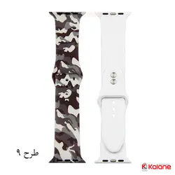 بند سیلیکونی طرح دار ساعت هوشمند Apple Watch 38/40mm - بند سیلیکونی ساعت اپل واچ