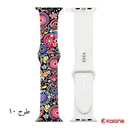 بند سیلیکونی طرح دار ساعت هوشمند Apple Watch 38/40mm - بند سیلیکونی ساعت اپل واچ