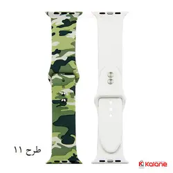 بند سیلیکونی طرح دار ساعت هوشمند Apple Watch 38/40mm - بند سیلیکونی ساعت اپل واچ