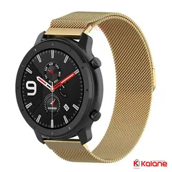 بند استیل ساعت هوشمند Xiaomi Amazfit GTR 42mm مدل Milanese- بند ساعت شیائومی