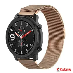 بند استیل ساعت هوشمند Xiaomi Amazfit GTR 42mm مدل Milanese- بند ساعت شیائومی