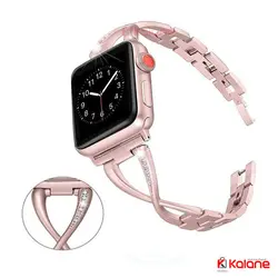 بند استیل نگین دار ساعت هوشمند Apple Watch 38/40mm مدل Jansin