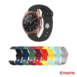 بند سیلیکونی ساعت هوشمند Samsung Galaxy Watch 3 41mm مدل دکمه ای