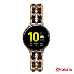 بند ساعت Samsung Galaxy Watch Active 2 مدل استیل چرم