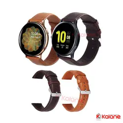 بند چرمی ساعت هوشمند Samsung Galaxy Watch Active 2 مدل Genuine Leather
