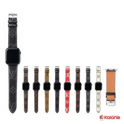 بند چرمی ساعت هوشمند Apple Watch 8 45/49mm طرح لویی ویتون