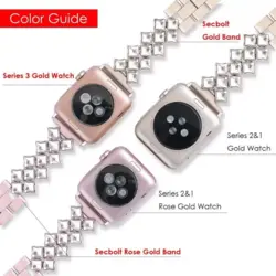 بند نگین دار ساعت هوشمند Apple Watch 7 41mm مدل Secbolt Jewerly