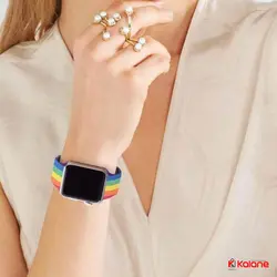 بند سیلیکونی ساعت هوشمند Apple Watch 8 45/49mm مدل رنگین کمان