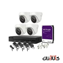 پکیج 4 دوربین توربو هایلوک 4 مگ مناسب محیط داخلی - کالاریزان