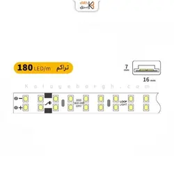 ریسه شلنگی 10 وات تراکم 180 لوپ لایت