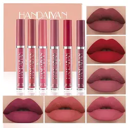 پک رژ لب مایع 6 عددی مات هندایان (Handaiyan Matte Liquid Lipstick-Code A)