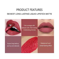پک رژ لب مایع 6 عددی مات هندایان (Handaiyan Matte Liquid Lipstick-Code A)