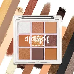 پالت سایه 9 عددی آلمار (Alamar Mini Multicolour Eyeshadow-Code 01)