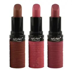 ست رژ جامد 3 تایی آرت اسکین کد 1 (Artskin Cashmere Lipstick Code 01)
