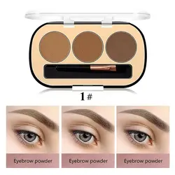 پالت سایه ابرو 3 عددی گل فلاور (Gulflower Brow Powder Code 01)