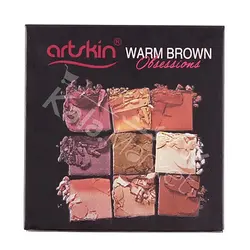 پالت سایه ۹ تایی آرت اسکین رنگهای گرم (ARTSKIN Warm Brown Obsessions Eyeshadow Palette)