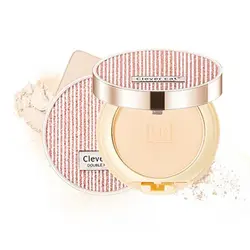 پنکک و کیک میکاپ 2 طبقه کلور کت (Clever Cat Double Powder Clear And Bright Silk Double Powder Cake)