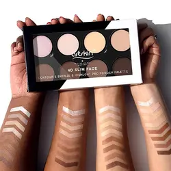 پالت کانتور،هایلایتر،برنزر پودری آرت اسکین (Artskin 4D Slim Face Contour & Bronze & Highlght Pro Powder Palette)
